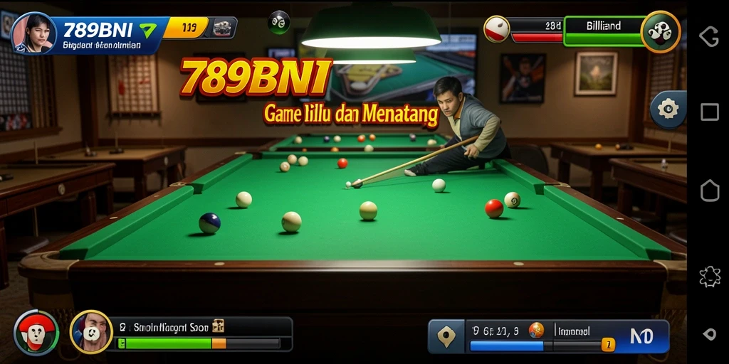 Antarmuka intuitif dan grafis menakjubkan dari Game Billiard.