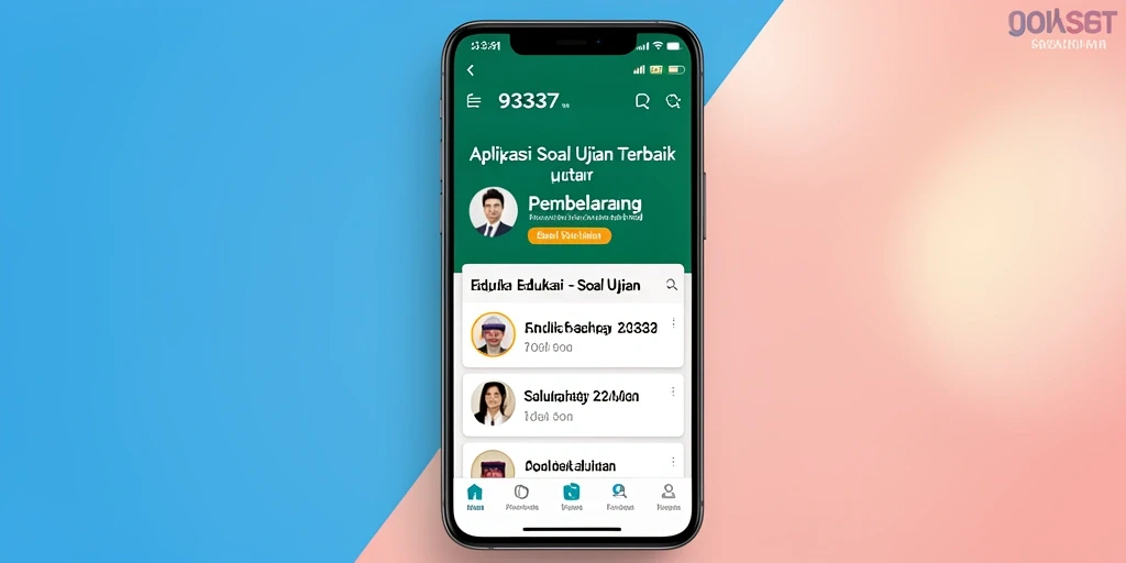 Tampilan antarmuka aplikasi Soal Ujian 93337 yang user-friendly.