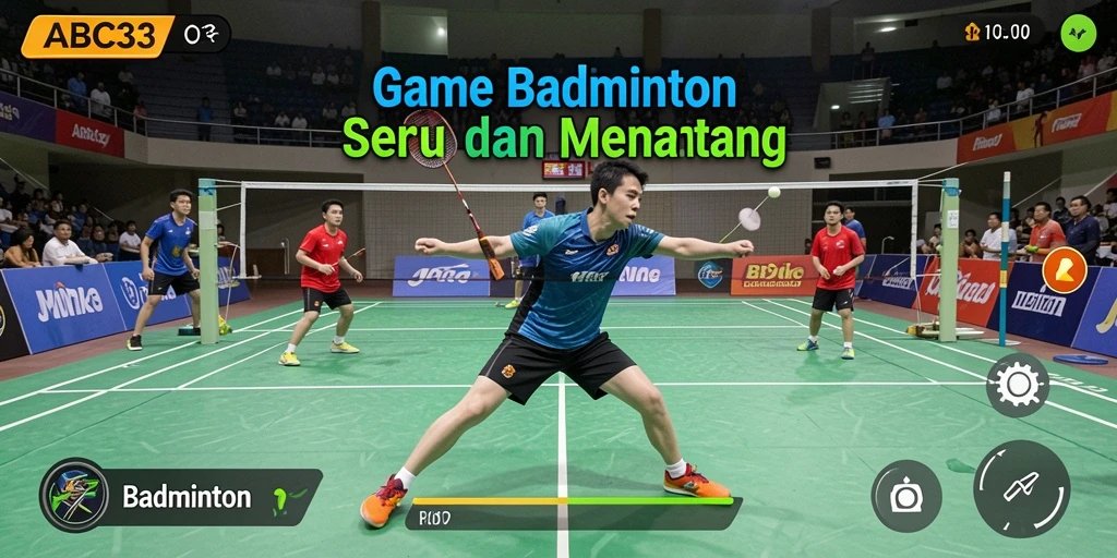 Antarmuka menarik dengan kontrol intuitif untuk permainan Badminton.