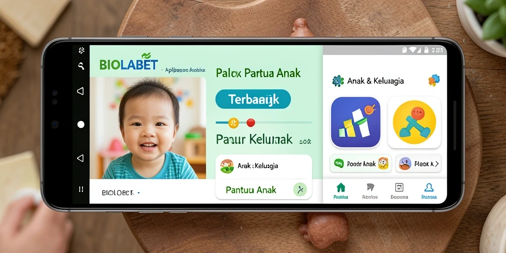 Tampilan antarmuka BIOLABET yang intuitif dan menarik untuk anak.