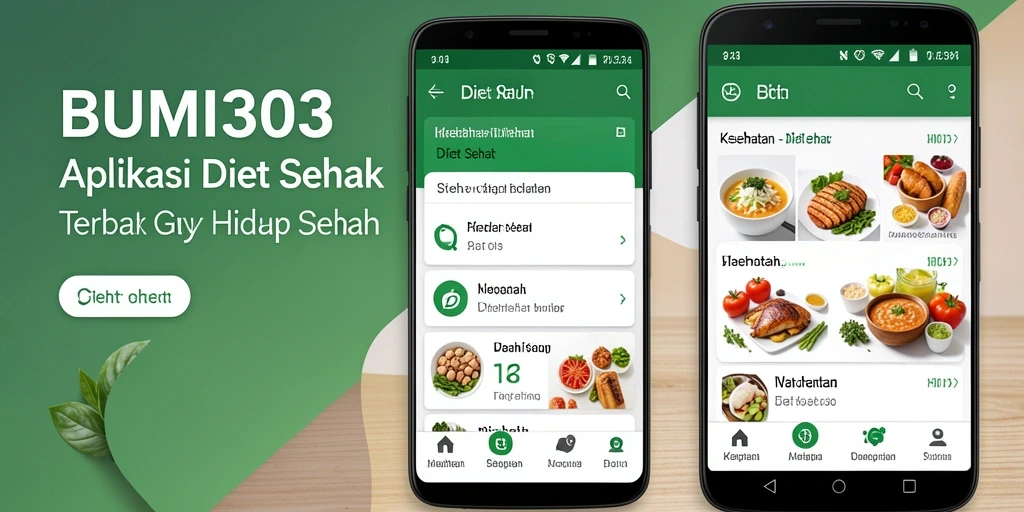 Tampilan antarmuka BUMI303 yang ramah pengguna untuk Diet Sehat.