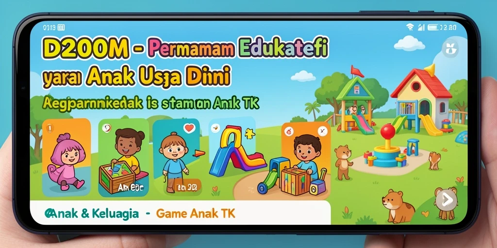 Antarmuka warna-warni dan interaktif dari D200M untuk anak-anak.