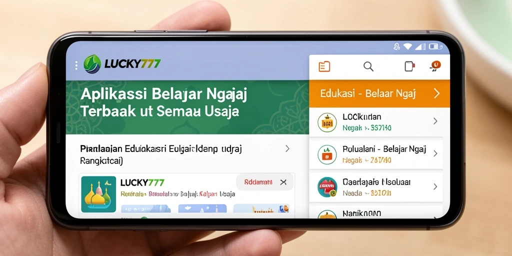 Tampilan utama LUCKY777 dengan fitur interaktif untuk belajar ngaji.