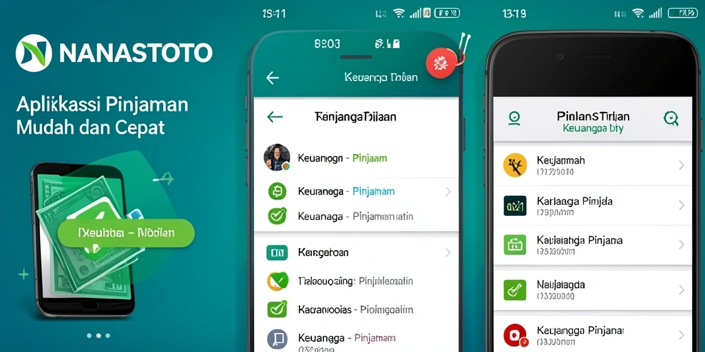Antarmuka pengguna NANASTOTO yang sederhana dan efisien untuk pengajuan pinjaman.