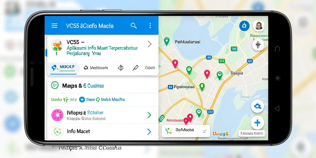 Antarmuka aplikasi VC55 yang informatif dan menarik.